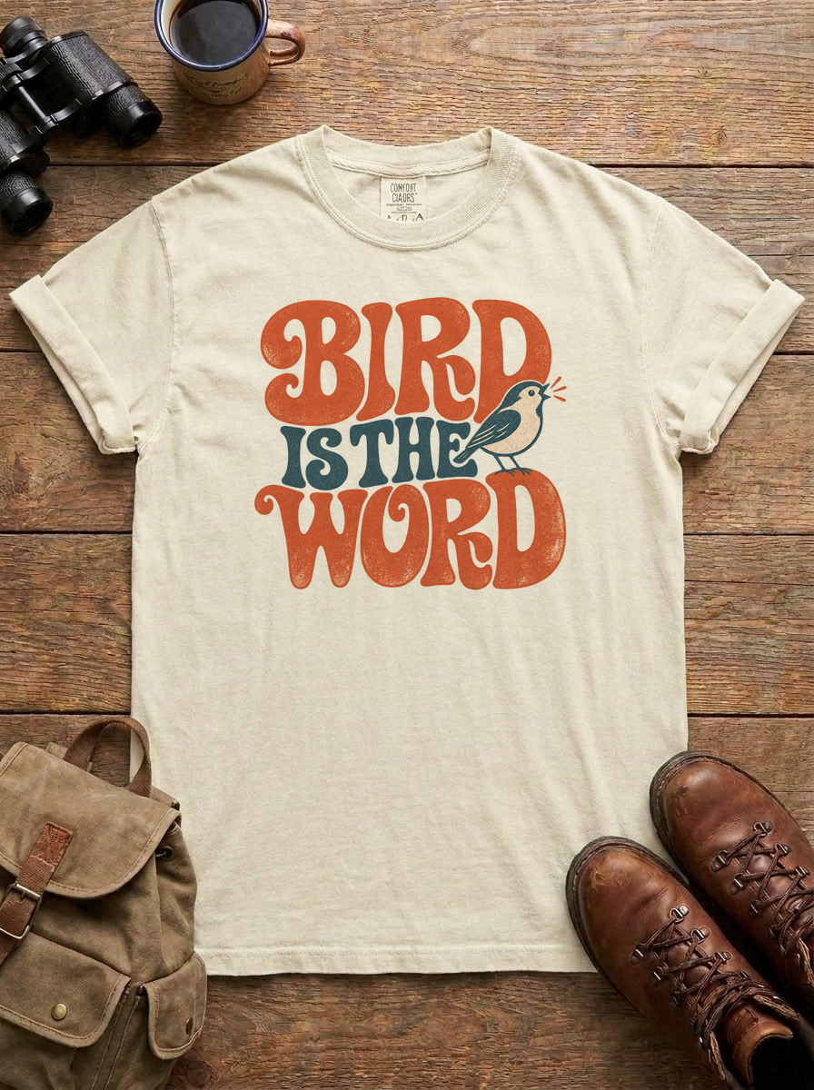Bird Is the Word Tee, Ivory
