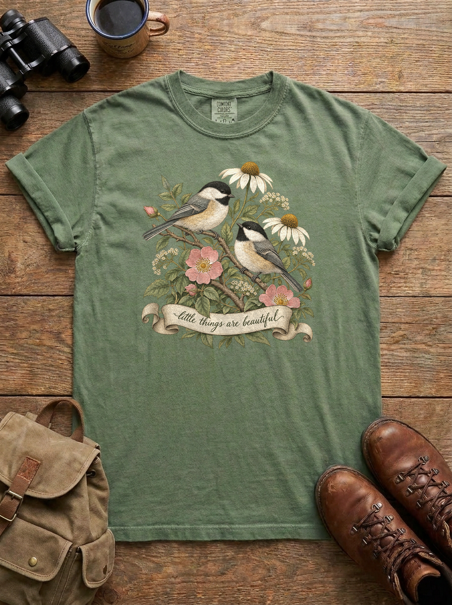 Little Things Are Beautiful Tee, Moss